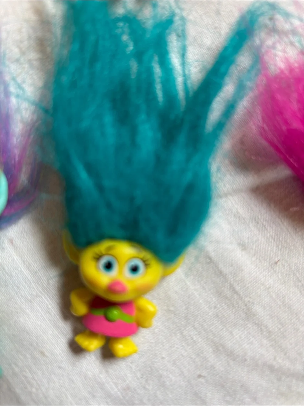 Disney Princess & Trolls Kids Toy Bundle - Blue, Teal, Pink( mini dolls)